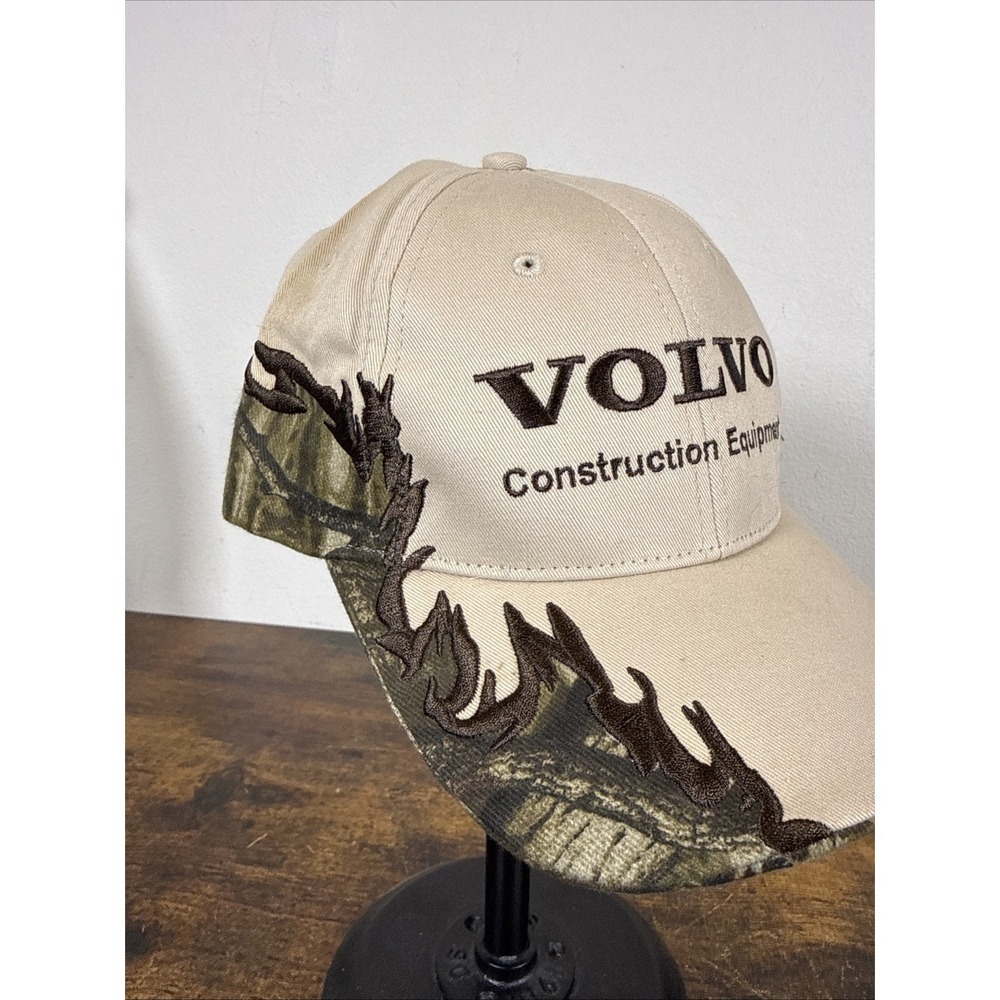 Mossy Oak Volvo Construction Equipment Hat Tan Camo Richard R75 Adjustable NWT